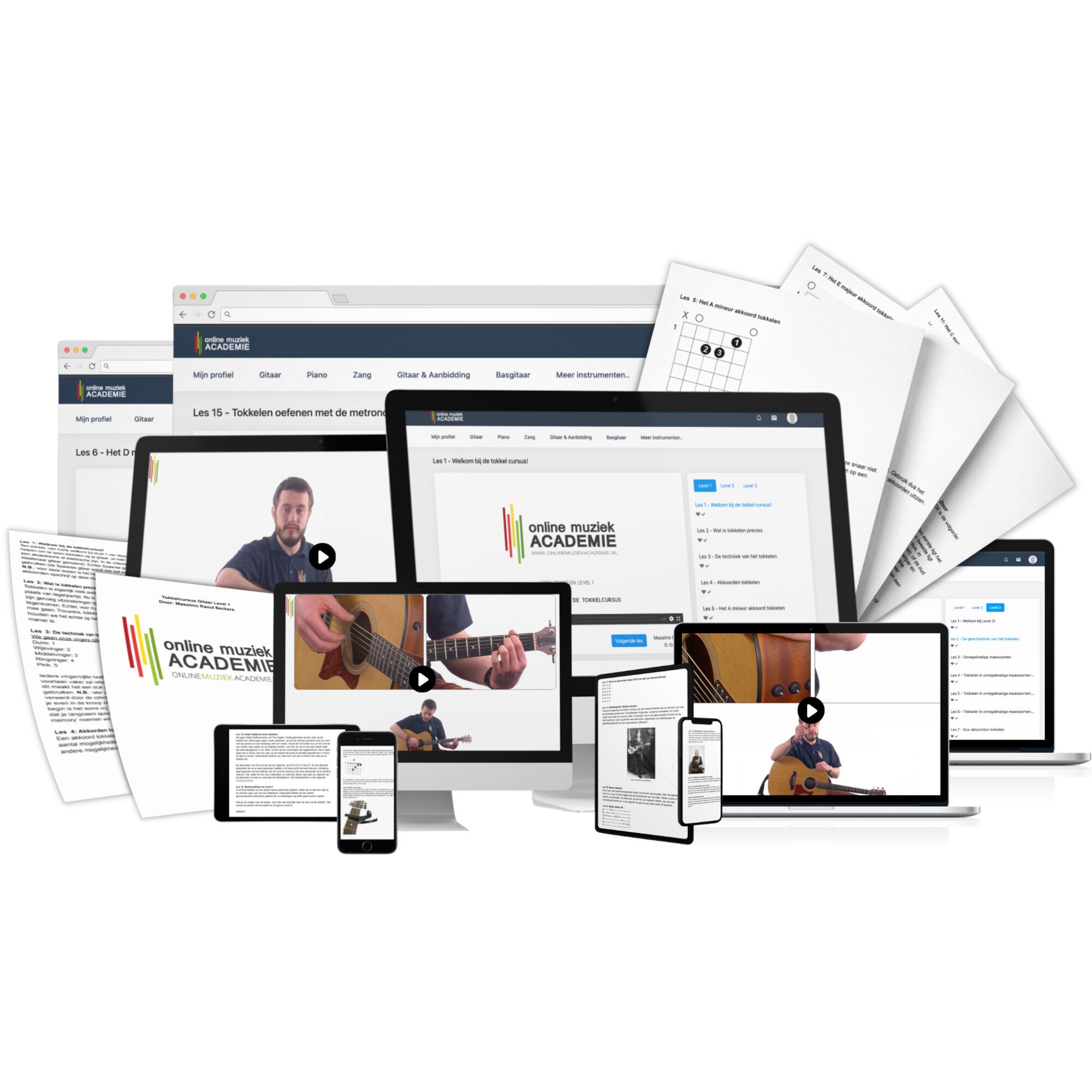 Online Muziek Academie Cursus Fingerpicking (46 lessen)