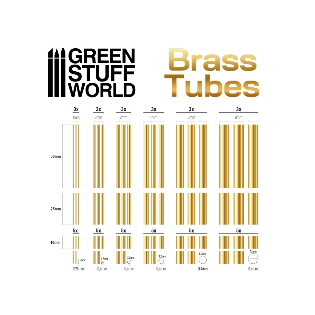 Assortiment de Tubes en Laiton