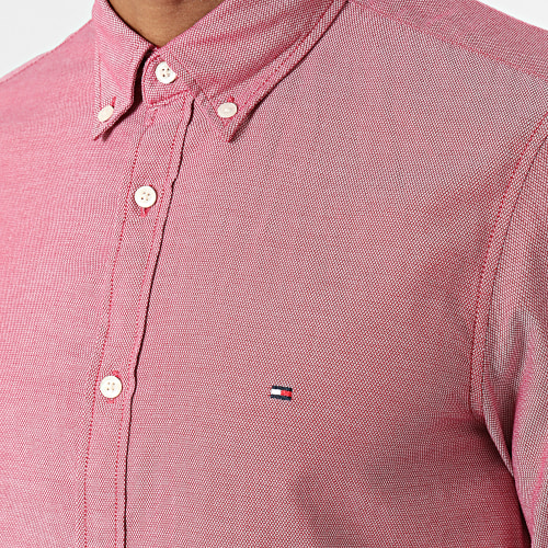 Chemise Manches Longues Slim Flex Dobby 3782 Rose