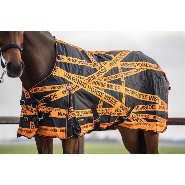 Deken Epplejeck EJWarning Horse 0gr Zwart-oranje