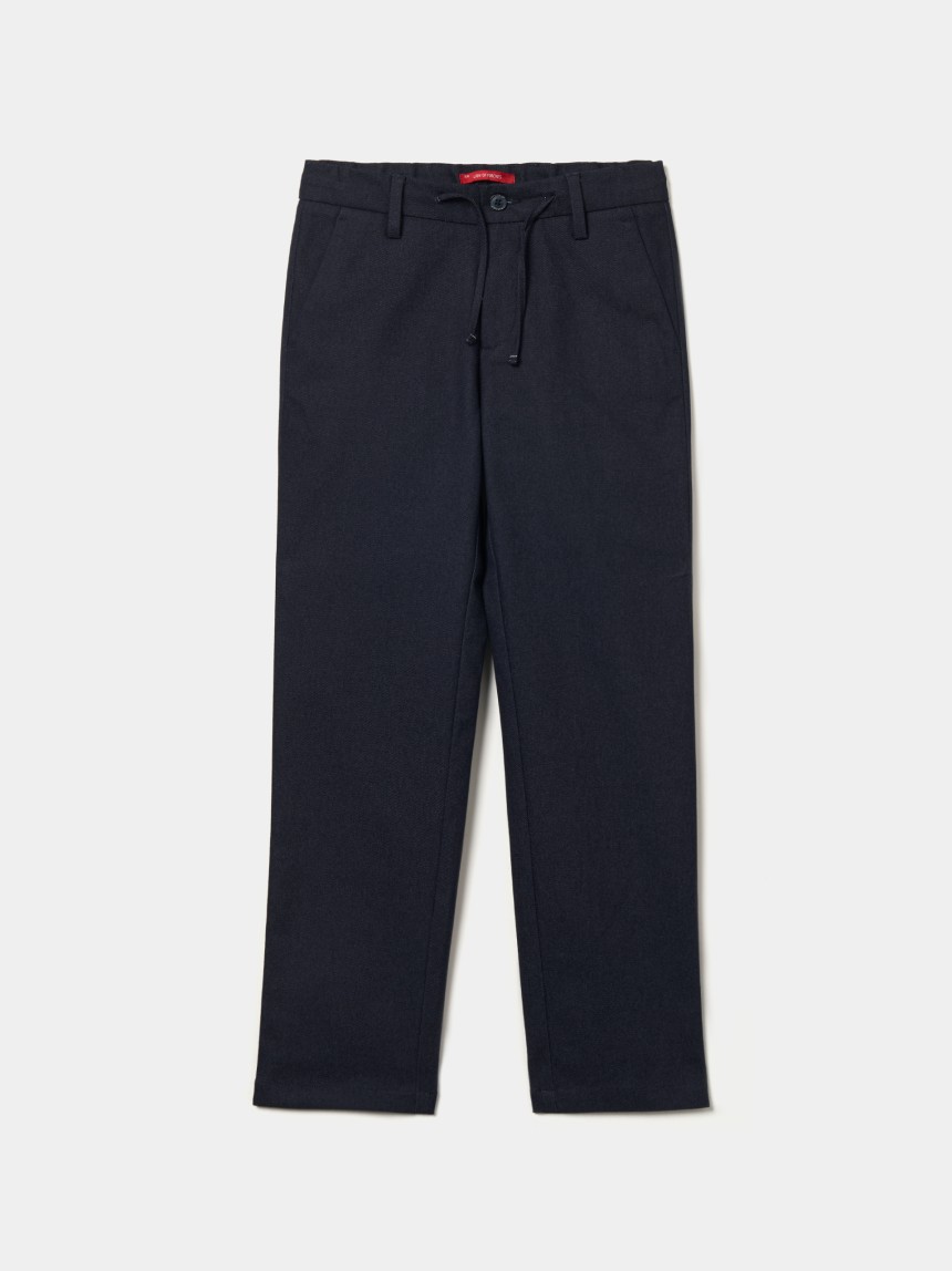 Calças denim com cordão