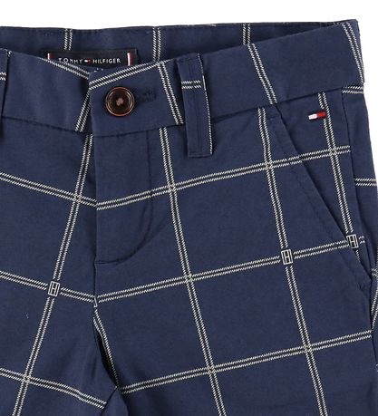 Tommy Hilfiger Shorts - Chino - Navy m. Karos