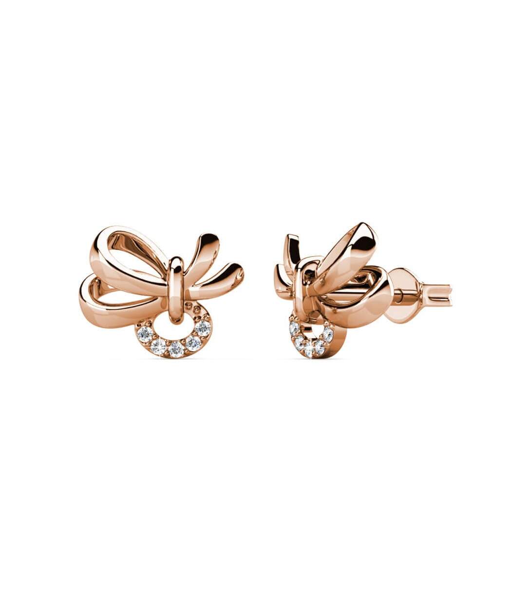 Boucles d'oreilles Posie - Or Rosé et Cristal