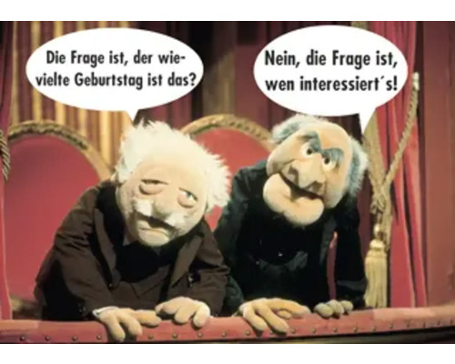 Postkaart: Welke verjaardag...? 14,8 x 10,5 cm