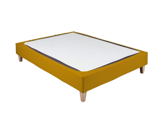 TERRE DE NUIT - Cache sommier Cache-sommier coton jersey jaune moutarde 80x200