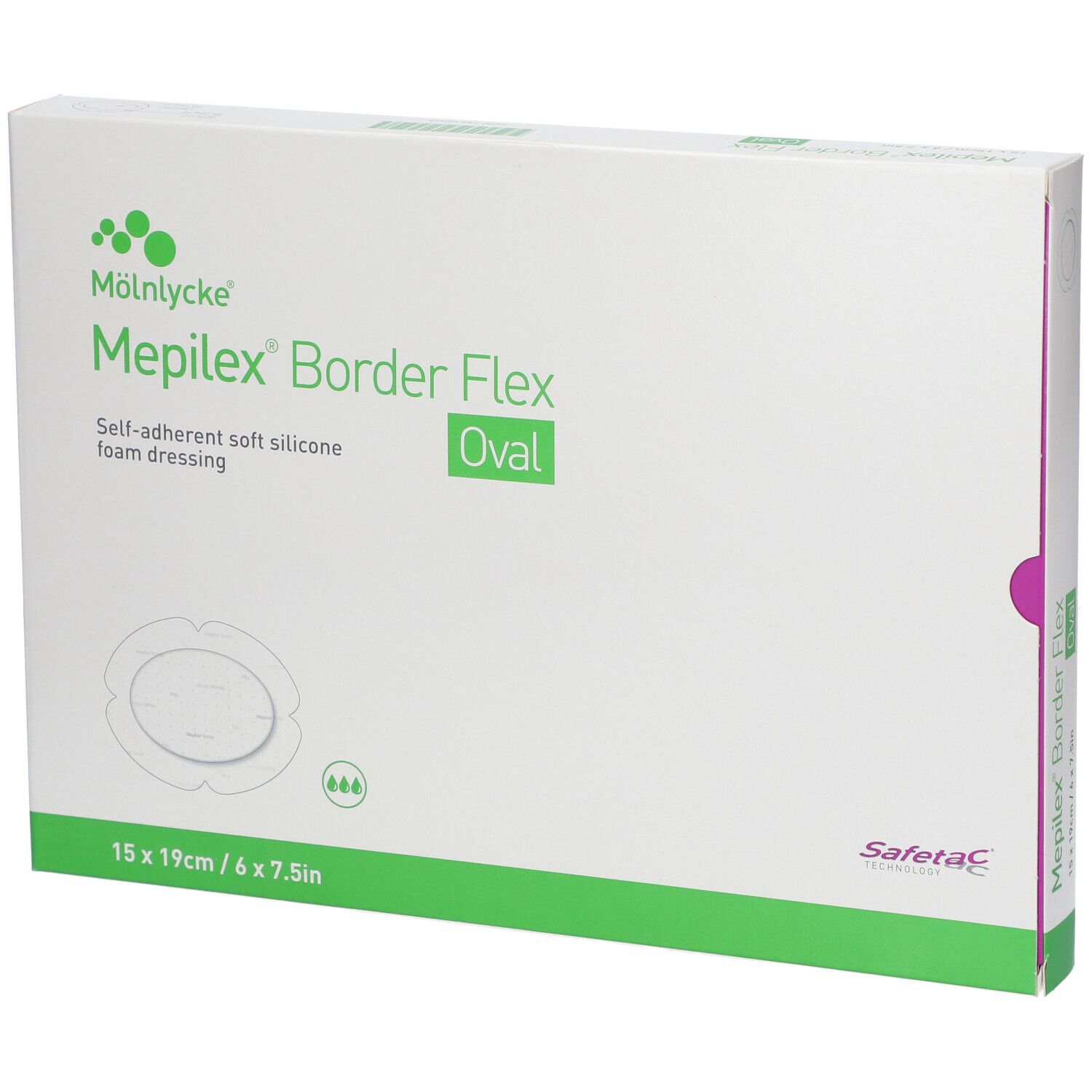 Mepilex® Border Flex 15 x 19 cm oval