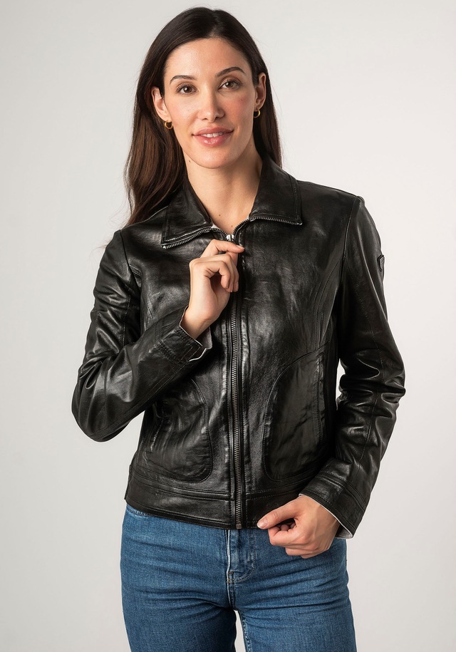 Mauritius Lederjacke »MWLusan« mit Umlegekragen