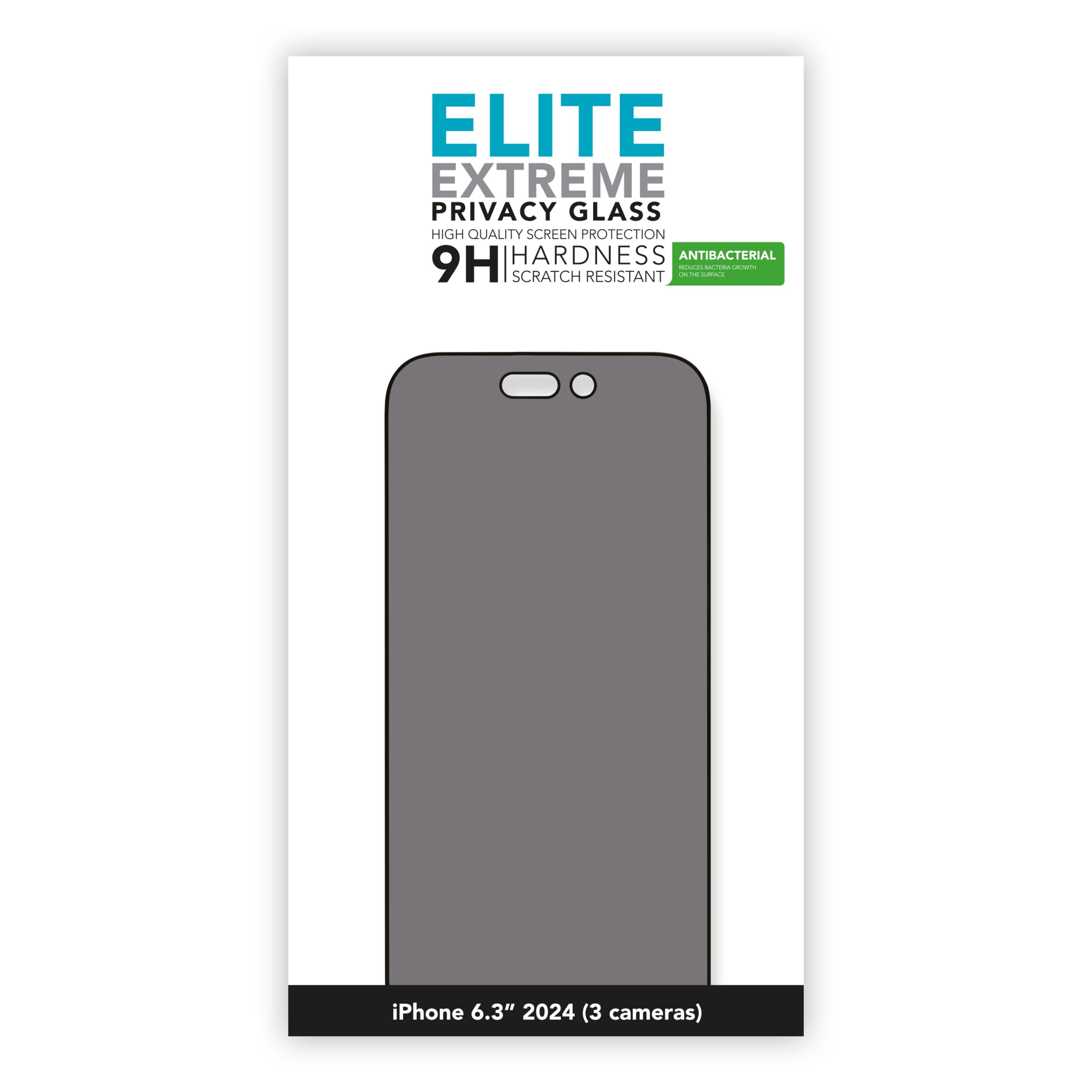 Linocell Elite Extreme Privacy Glass Skjermbeskytter for iPhone 16 Pro