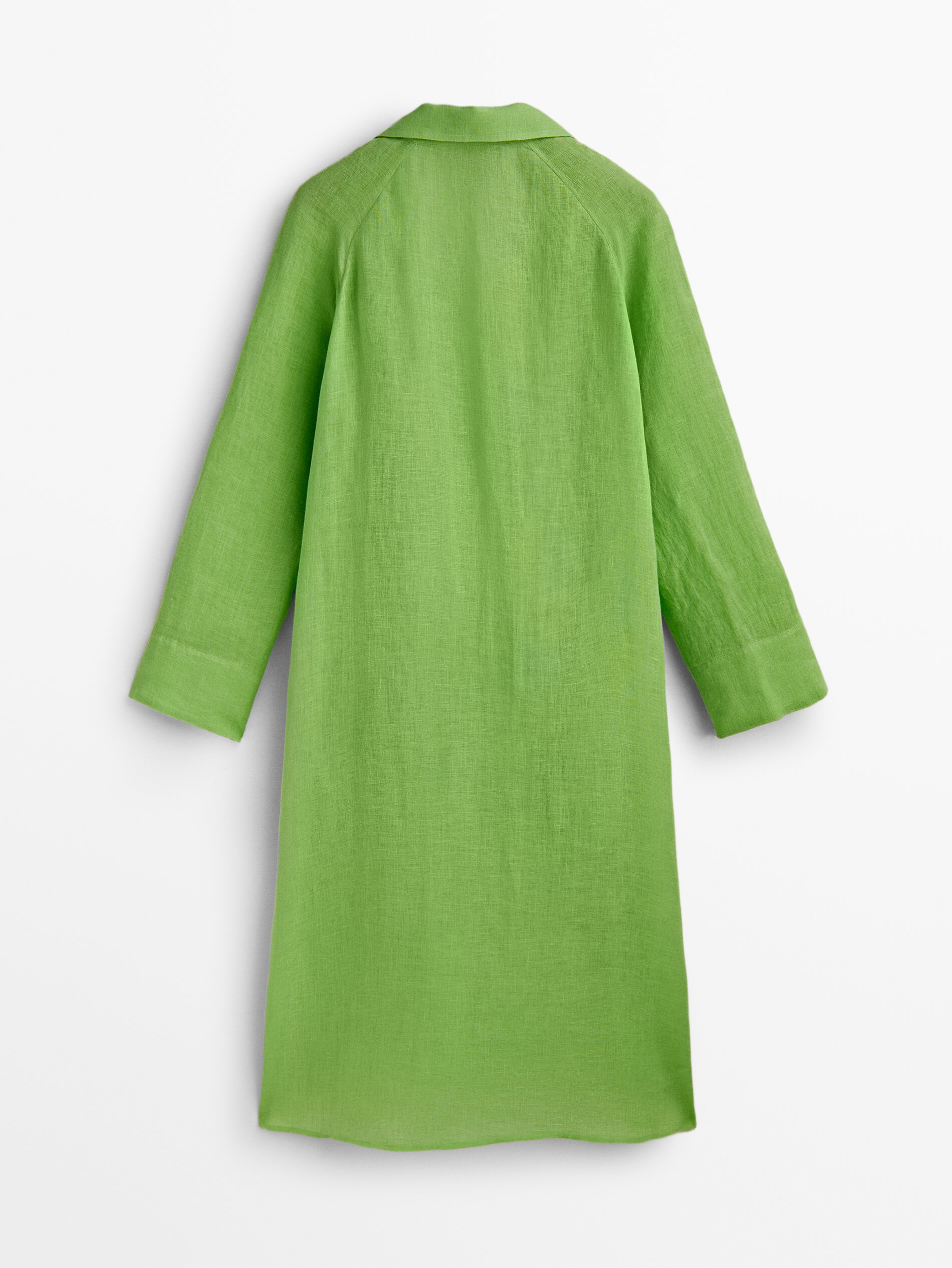 Blusa Maxi 100% Linho com Bolso - VERDE CLARO