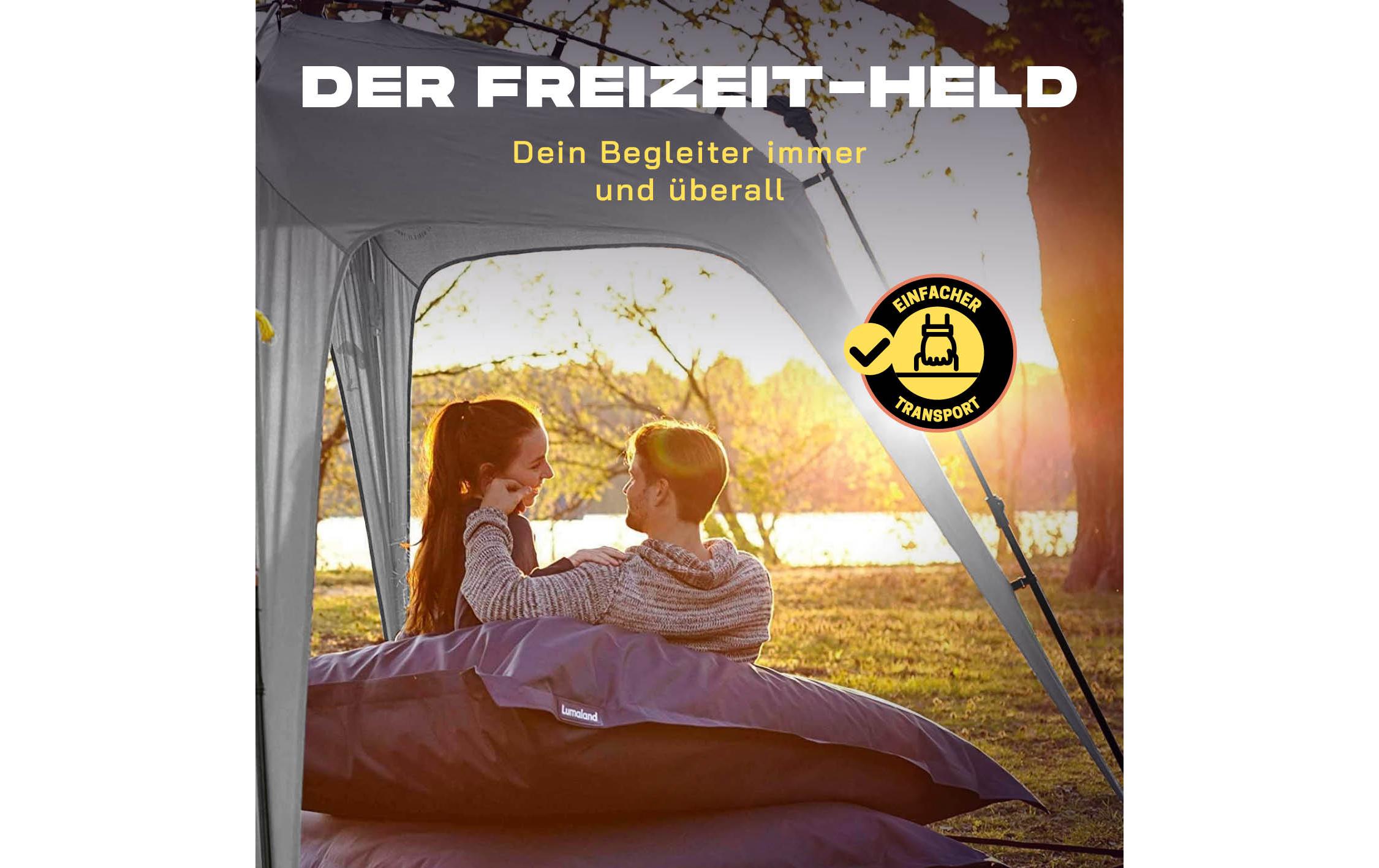 Pavillon Pop Up - Hellgrau<br>Outdoor-Pavillon mit Seitenschutz