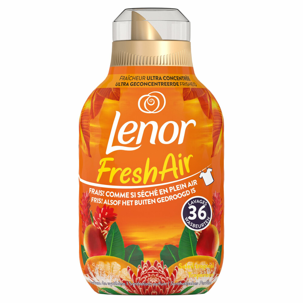 6x Lenor Wasverzachter Fresh Air Tropenzon 36 Wasbeurten504 ml