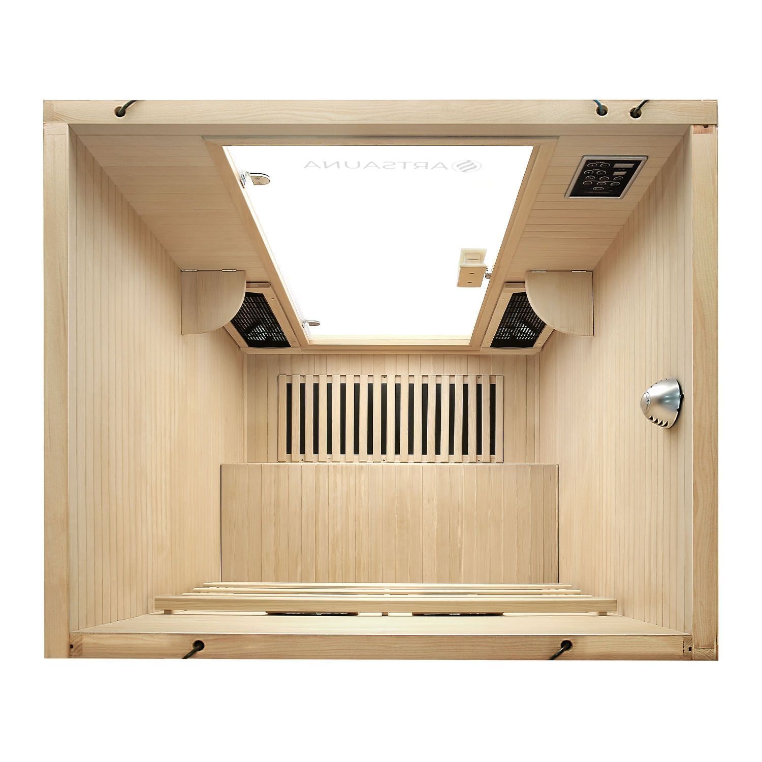 Artsauna Infrarotkabine Wärmekabine Oslo mit Keramikstrahlern & Hemlockholz