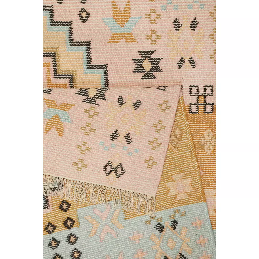 Green Looop Kelim Teppich Mayenne rosa