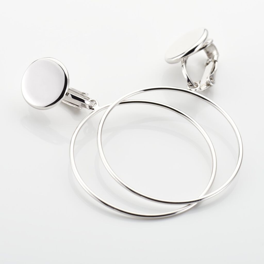 Boucles D'oreilles Pendantes Misao Argent Blanc