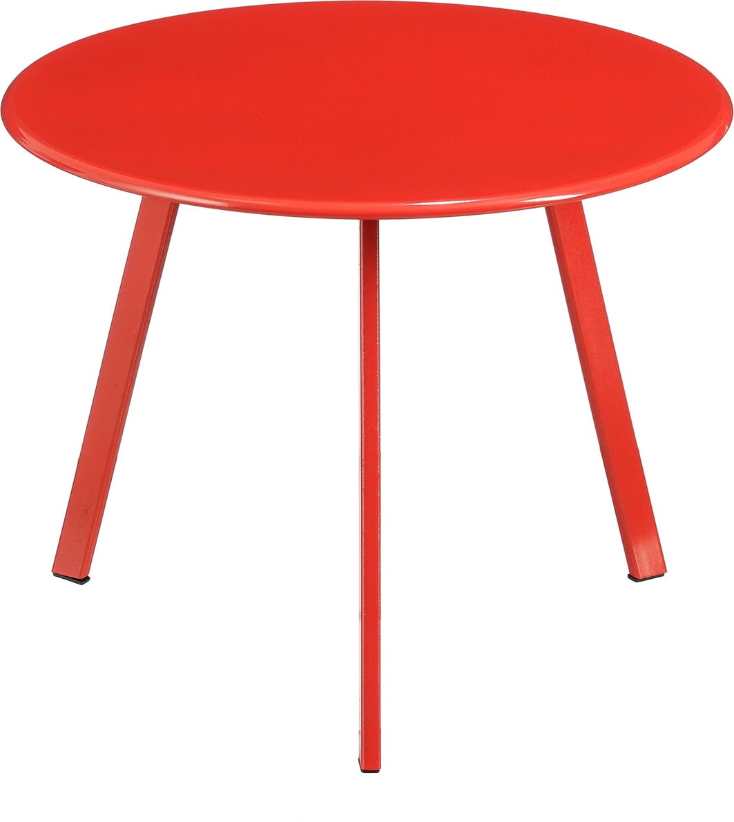 Mica Decorations bijzettafel Seatle rood D 38 H 30 cm