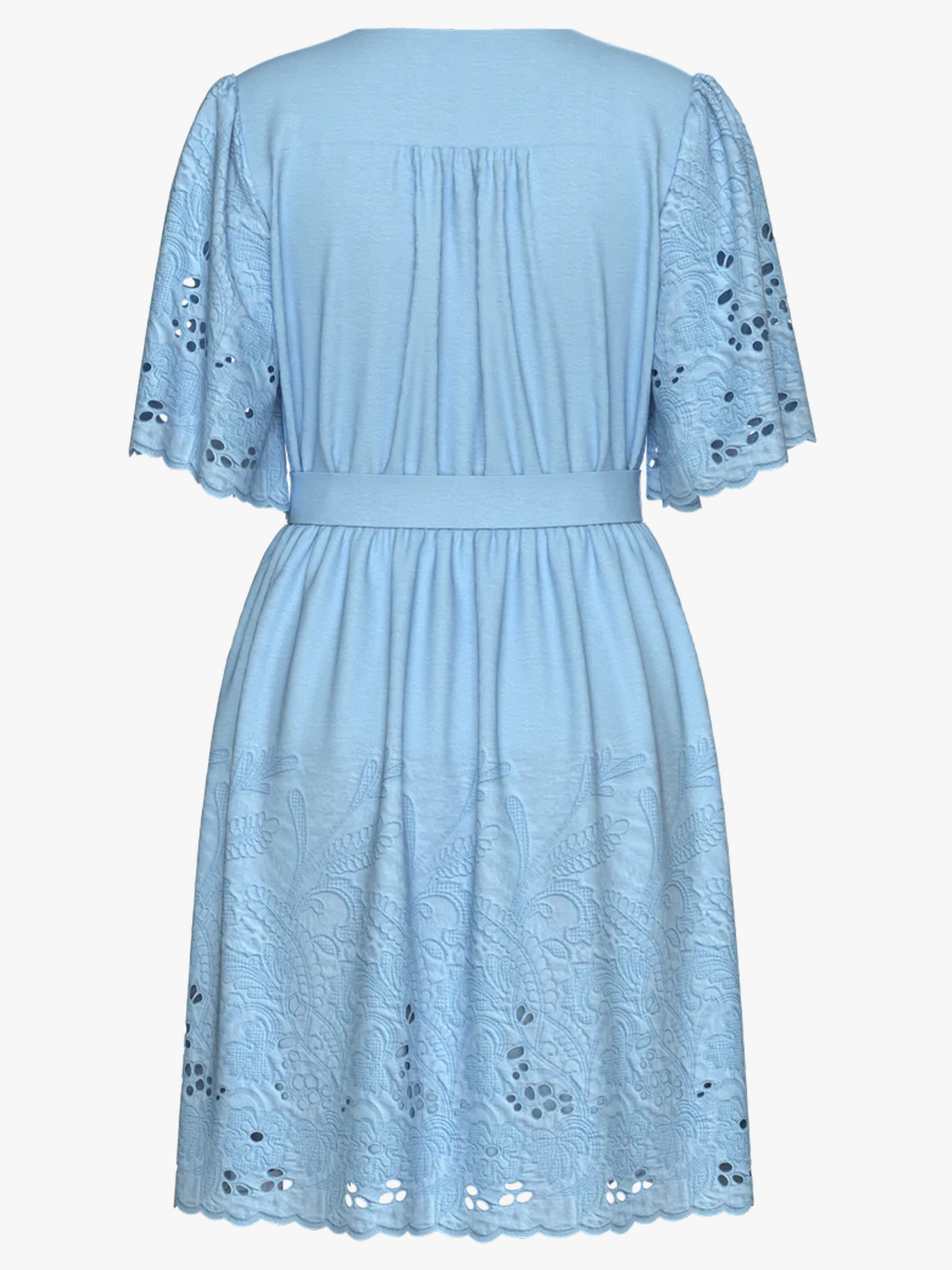 Dahlia Short Sleeve Short Broderi Dress