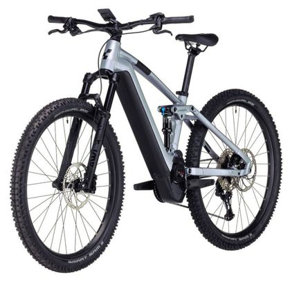 VTT Électrique Tout-Suspendu Cube Stereo Hybrid 120 Race 750 Shimano Deore XT 12V 750 Wh 29'' Argent Polar 2024