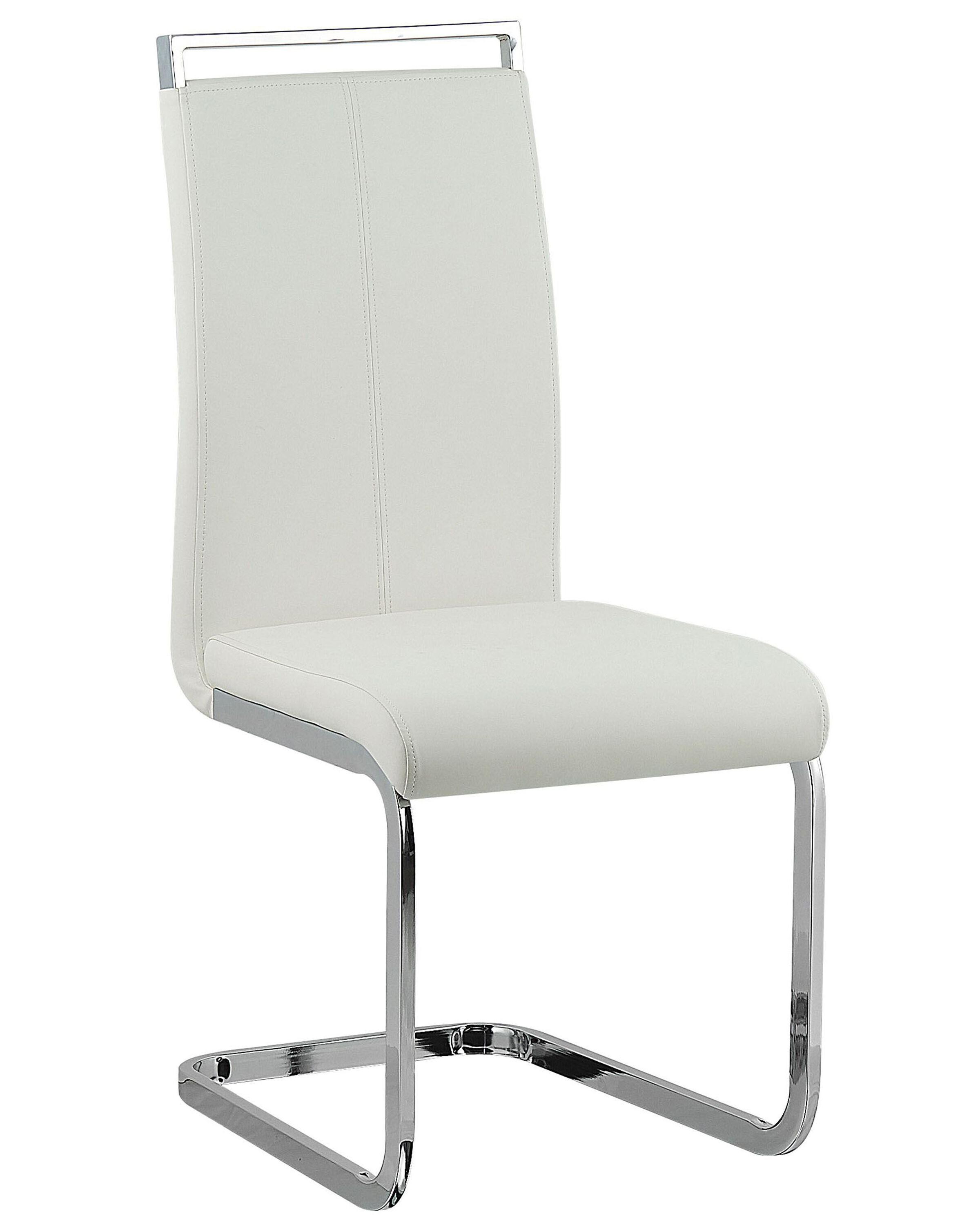 Set van 2 eetkamerstoelen GREEDIN Kunstleer Wit