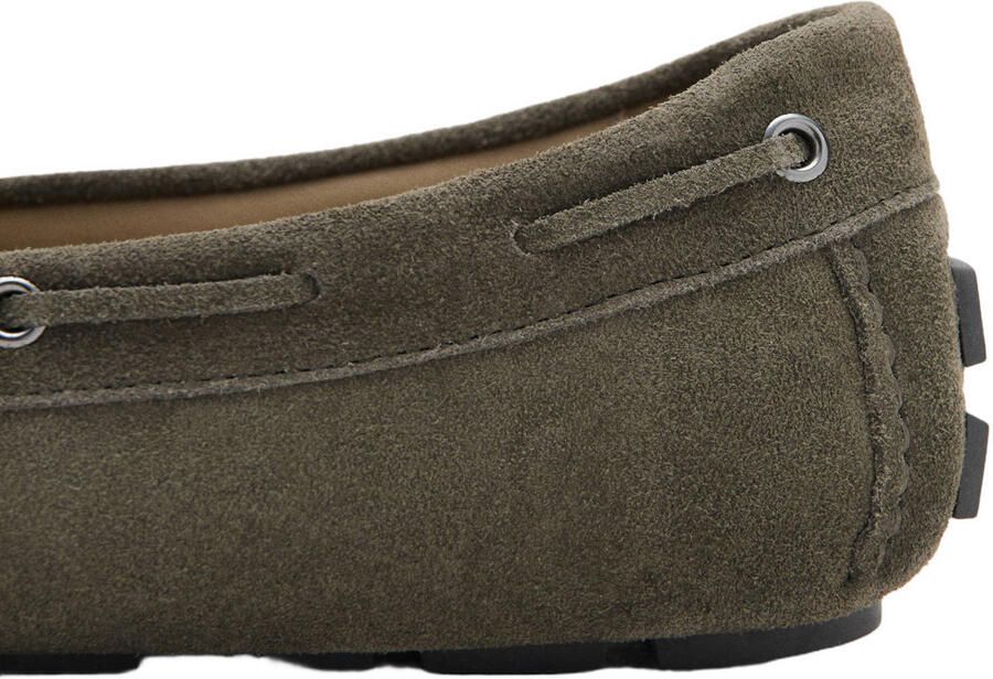 Mango Man suede mocassins kaki