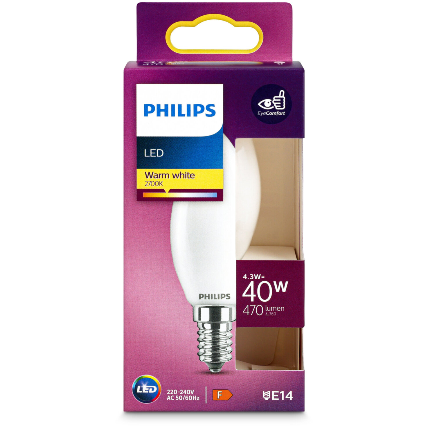 Philips LED-Kerze E14 warmweiss 4.3 W
