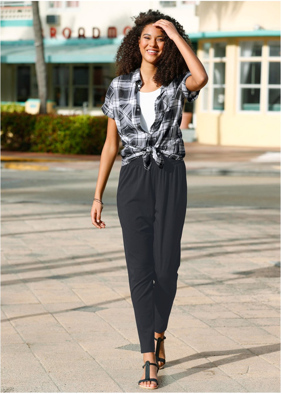 Pantalon sarouel avec taille confortable