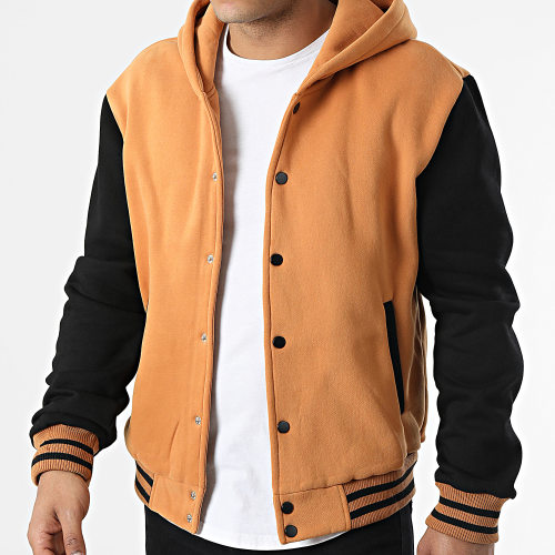 Veste Teddy A Capuche 3118 Camel Noir
