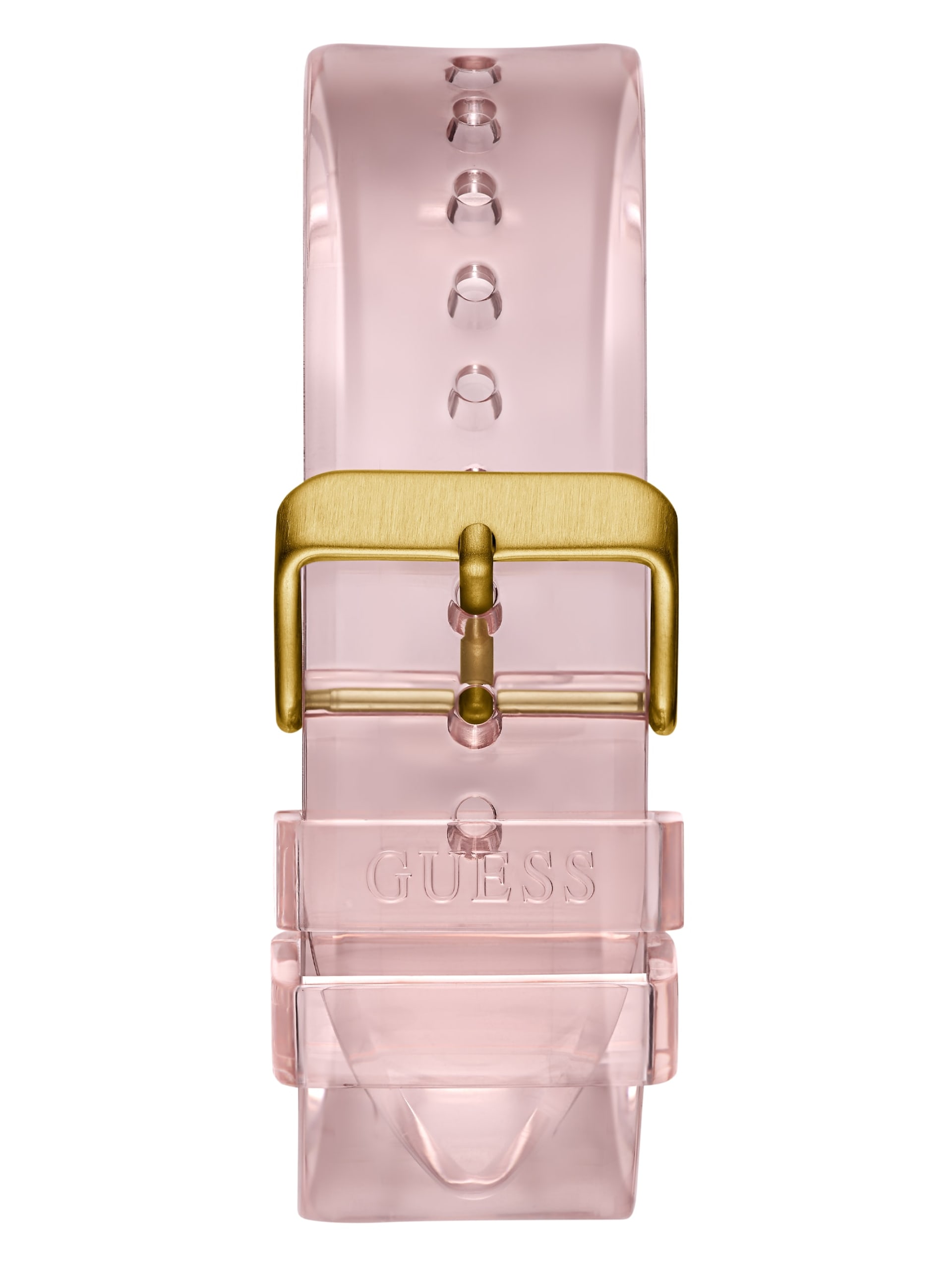 Relógio multifuncional de silicone rosa e branco