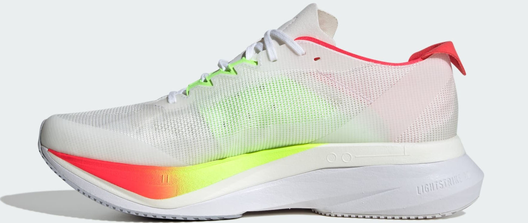Adizero Boston 12 Herre Cloud White/Core Black/Lucid Red