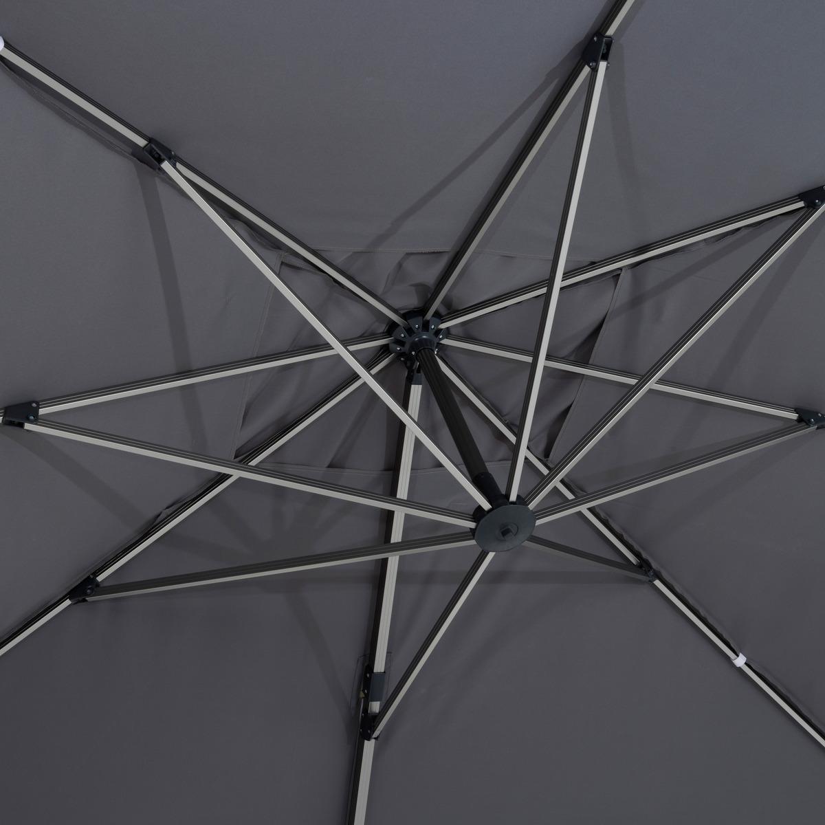 PARASOL DECENTRE EQUADOR 4X3M ARDOISE