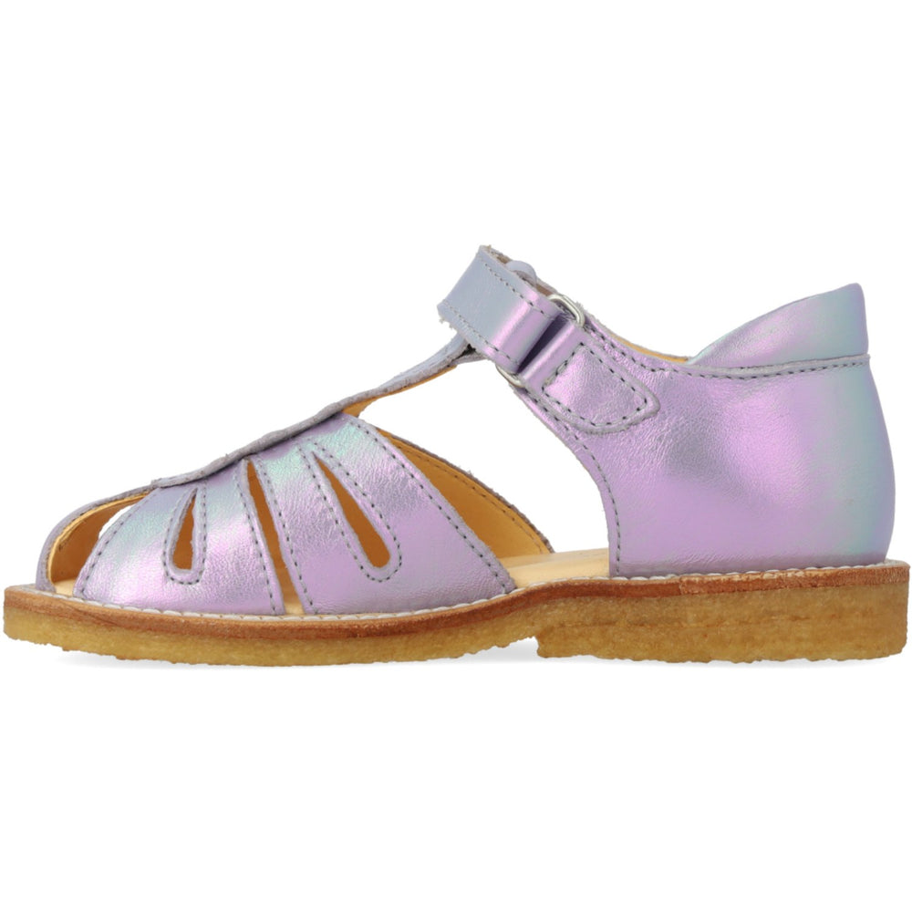 Køb Angulus Iridescent Lilac Shine Sandal Med Dråbedetalje