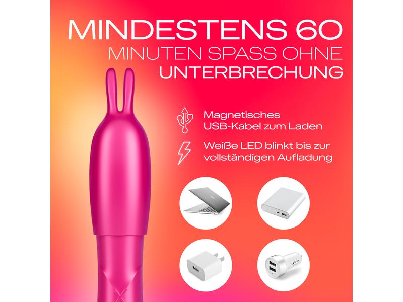 Durex Vibrator Tease & Vibe 2 in 1 mit Teaser-Spitze Sextoy für die Frau mit Klitorisstimulation und sieben Vibrationsstufen