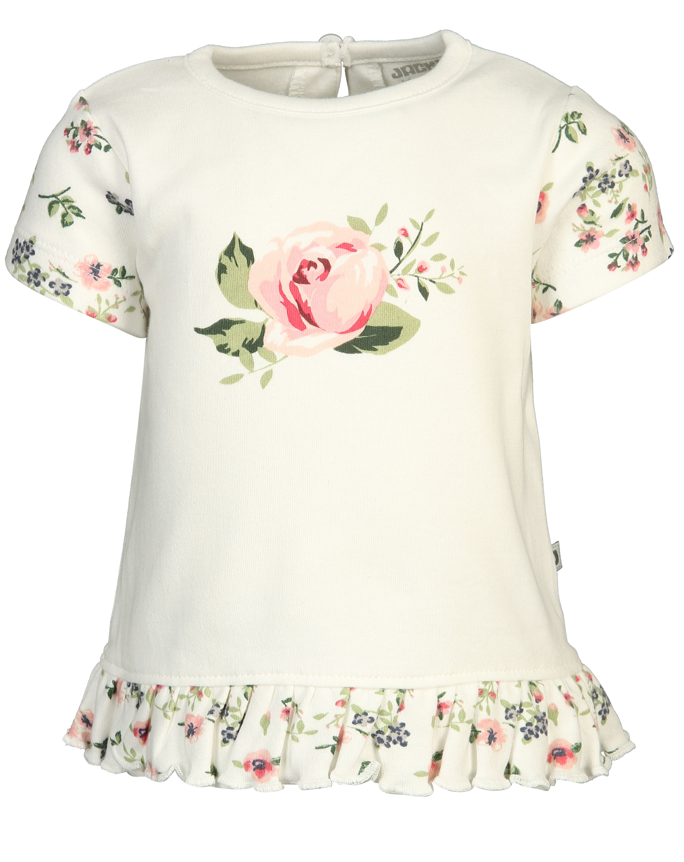 T-Shirt ROSEN mit Shorts in offwhite