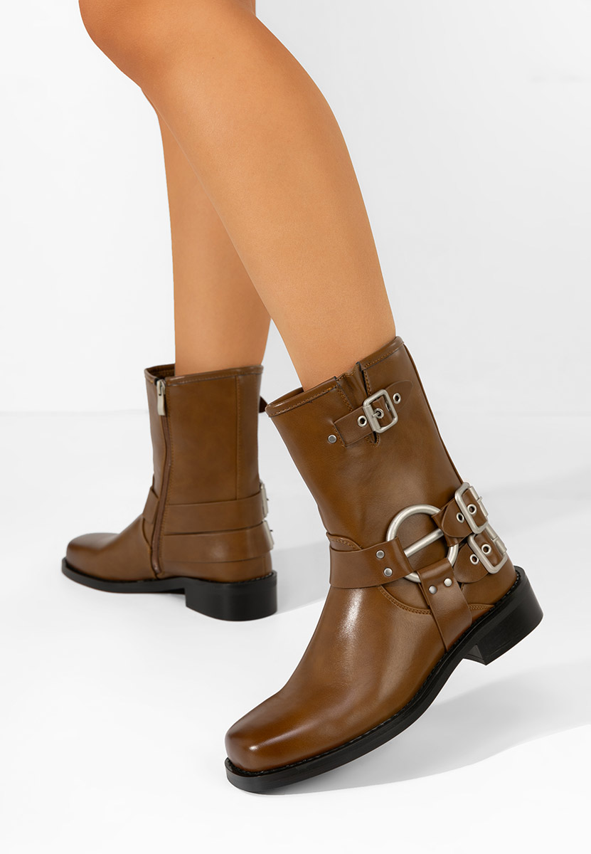 Bottines hautes femme chameau Migdalia