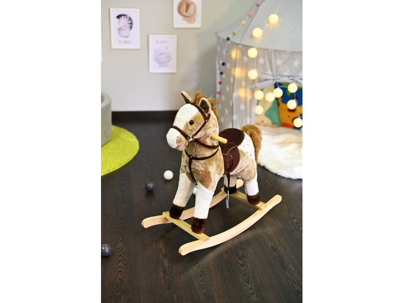Knorrtoys Schaukelpferd Levi Braun/Weiss Schaukelpferd