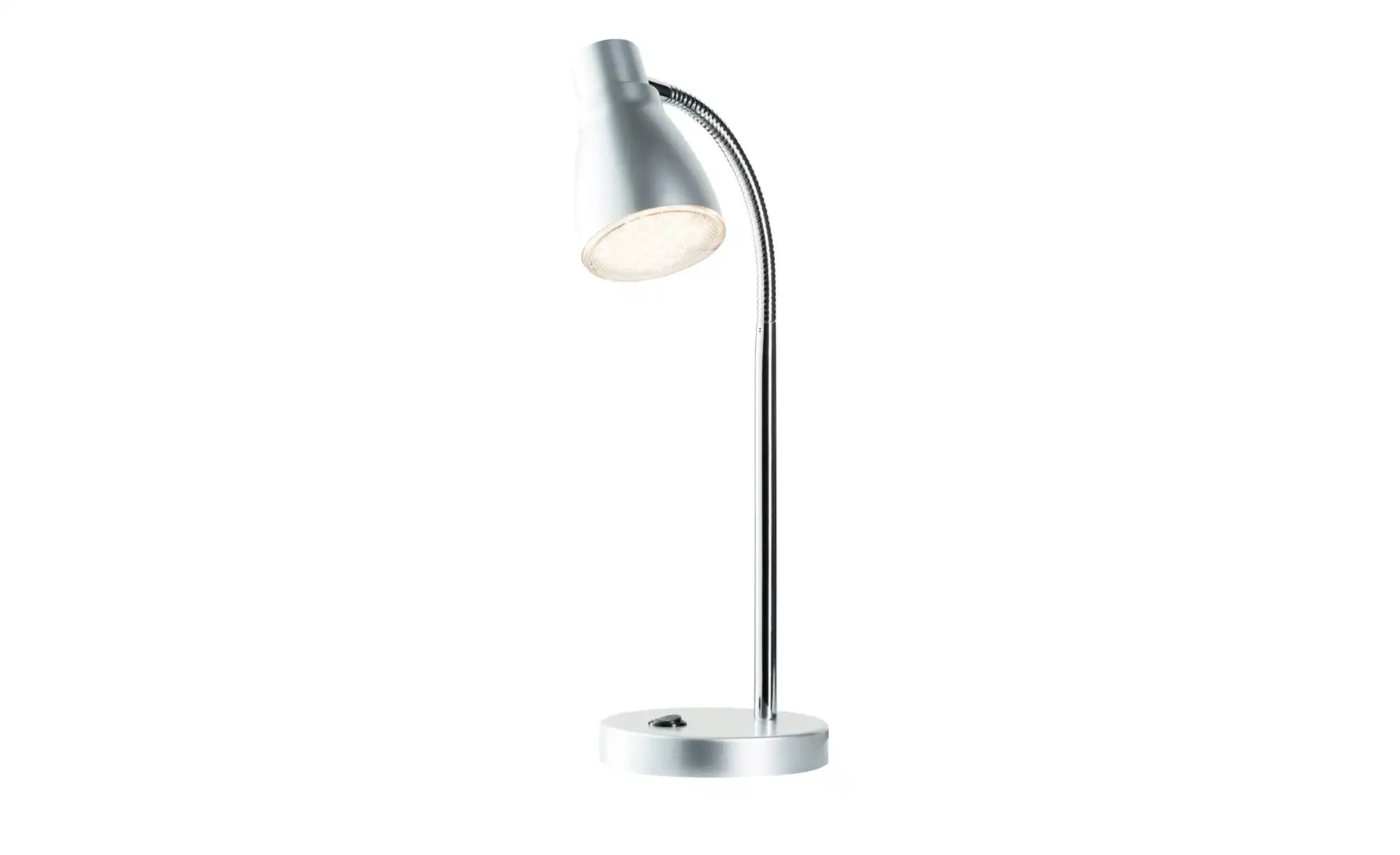 KHG LED-Tischleuchte silber mit flexiblem Arm