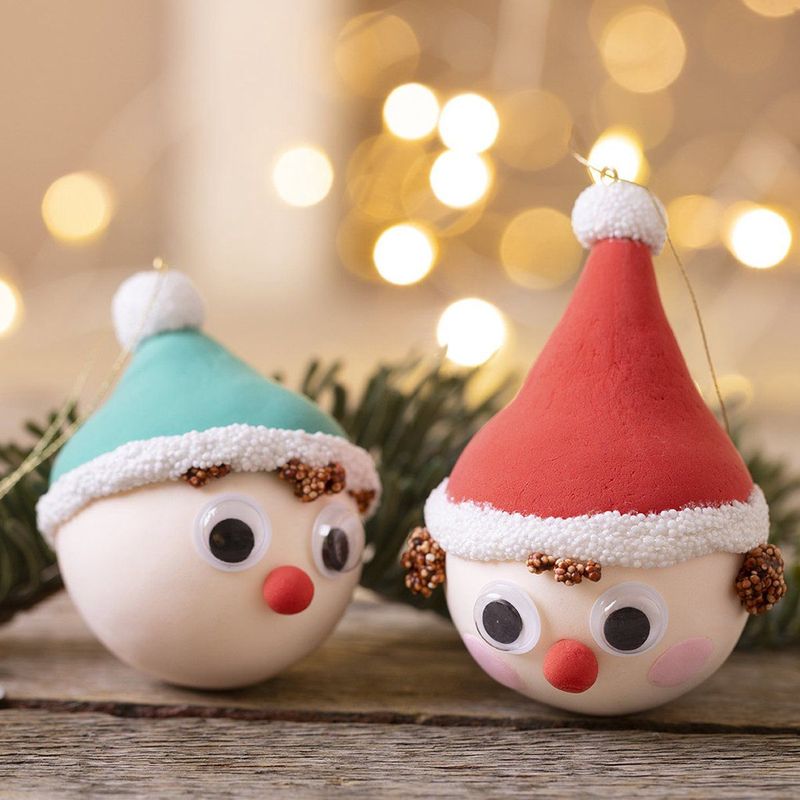 Creativ Company - Hobbyset - Kerstballen Boetseren - Rood en Groen - DIY