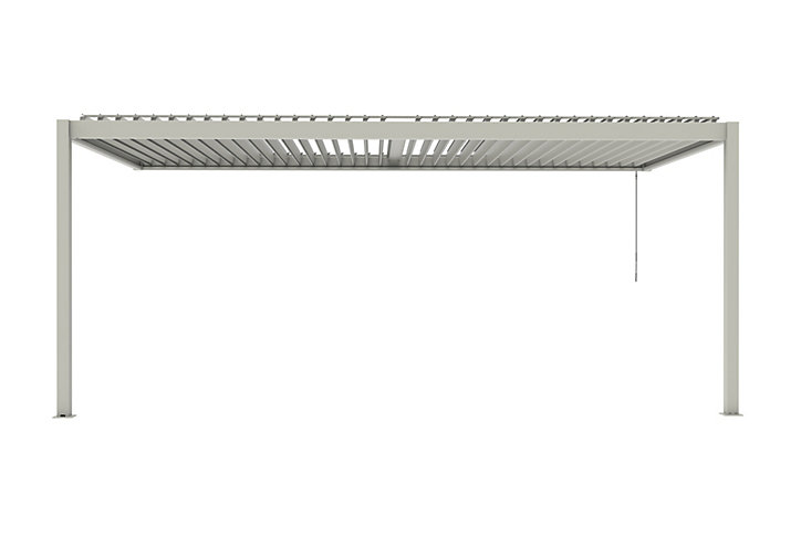Pergola manuelle bioclimatique murale aluminium Cameo 5,84 x 3,11 m