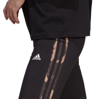 Adidas SportswearVibrant Print 3-Streifen Cotton Leggings - schwarz