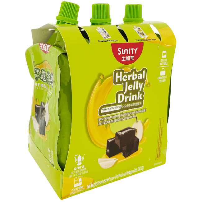 Sunity Kruiden Gelei Drankje Peer & Honing Smaak 3x253g