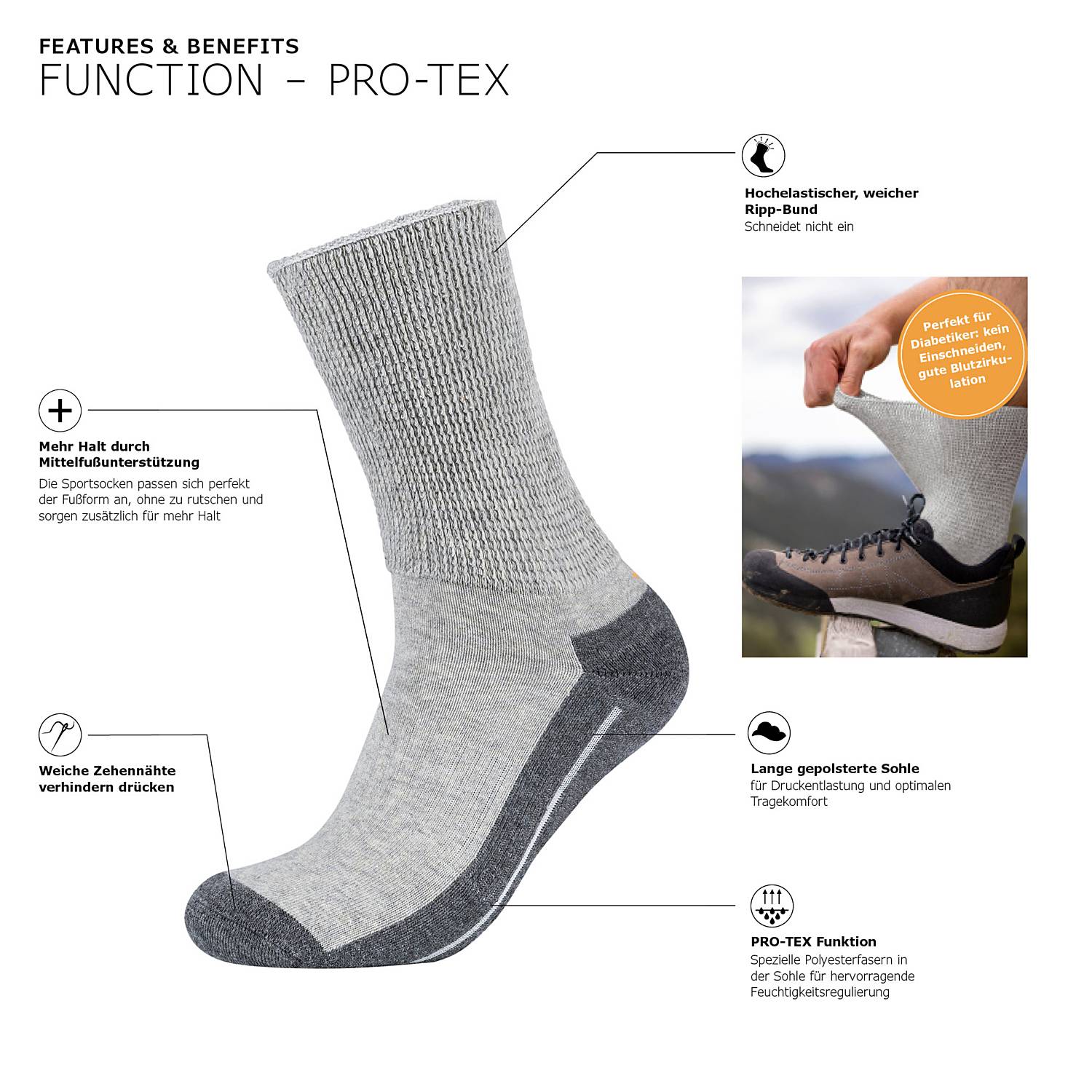 Camano Unisex-Socken 