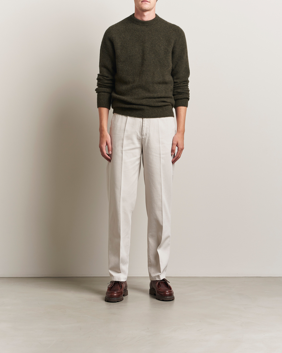 Filippa K Yak Knitted Sweater Dark Khaki Green