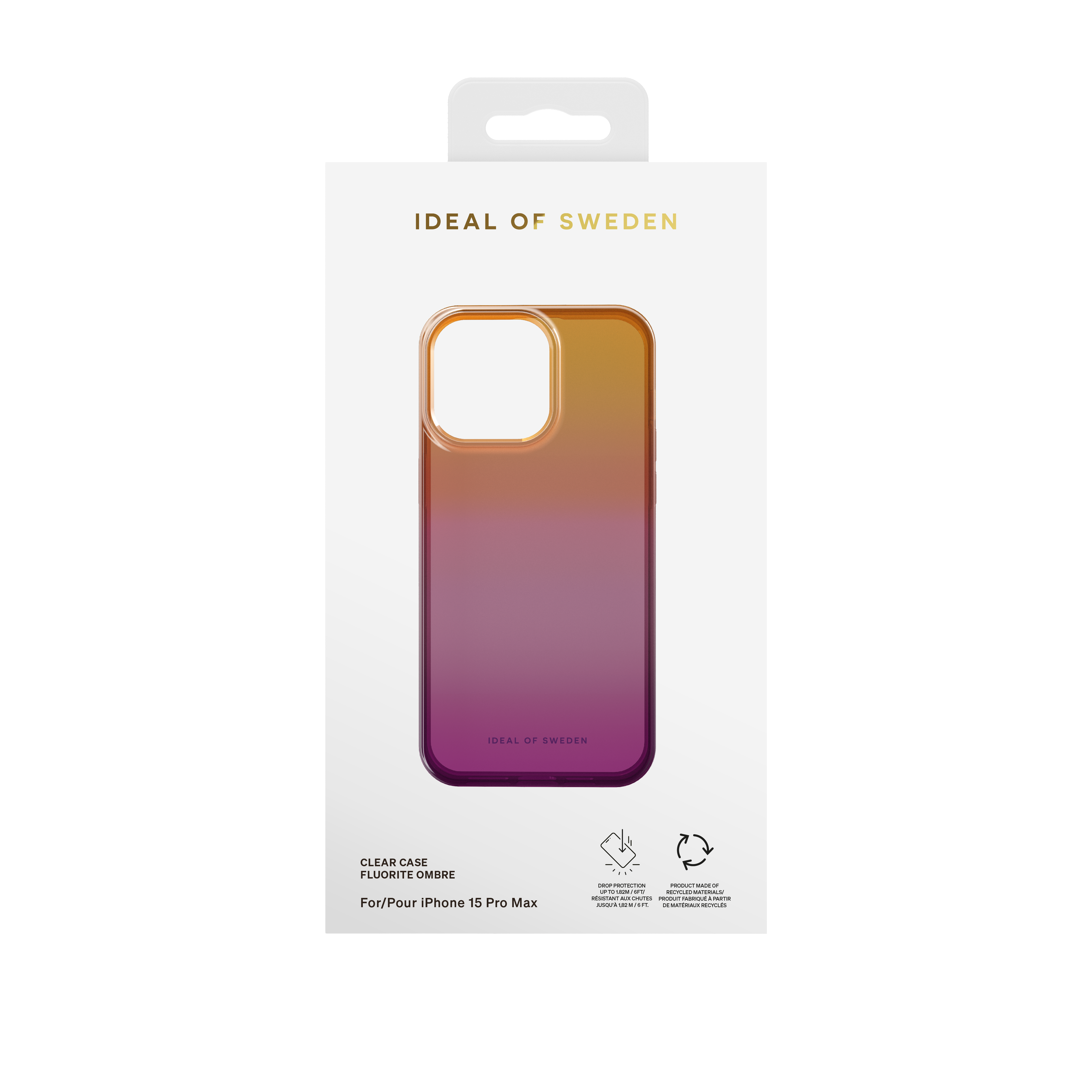 iPhone 15 Pro Max Hardcase Hülle Clear Case Recycled (IDCLC-I2367P-466) - Vibrant Ombre