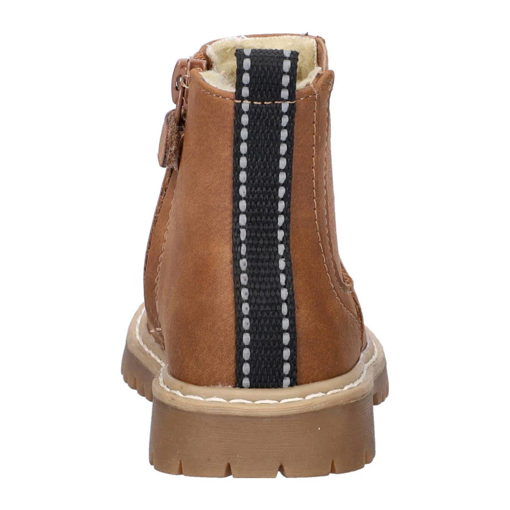 Nelson Kids gevoerde enkelboots cognac