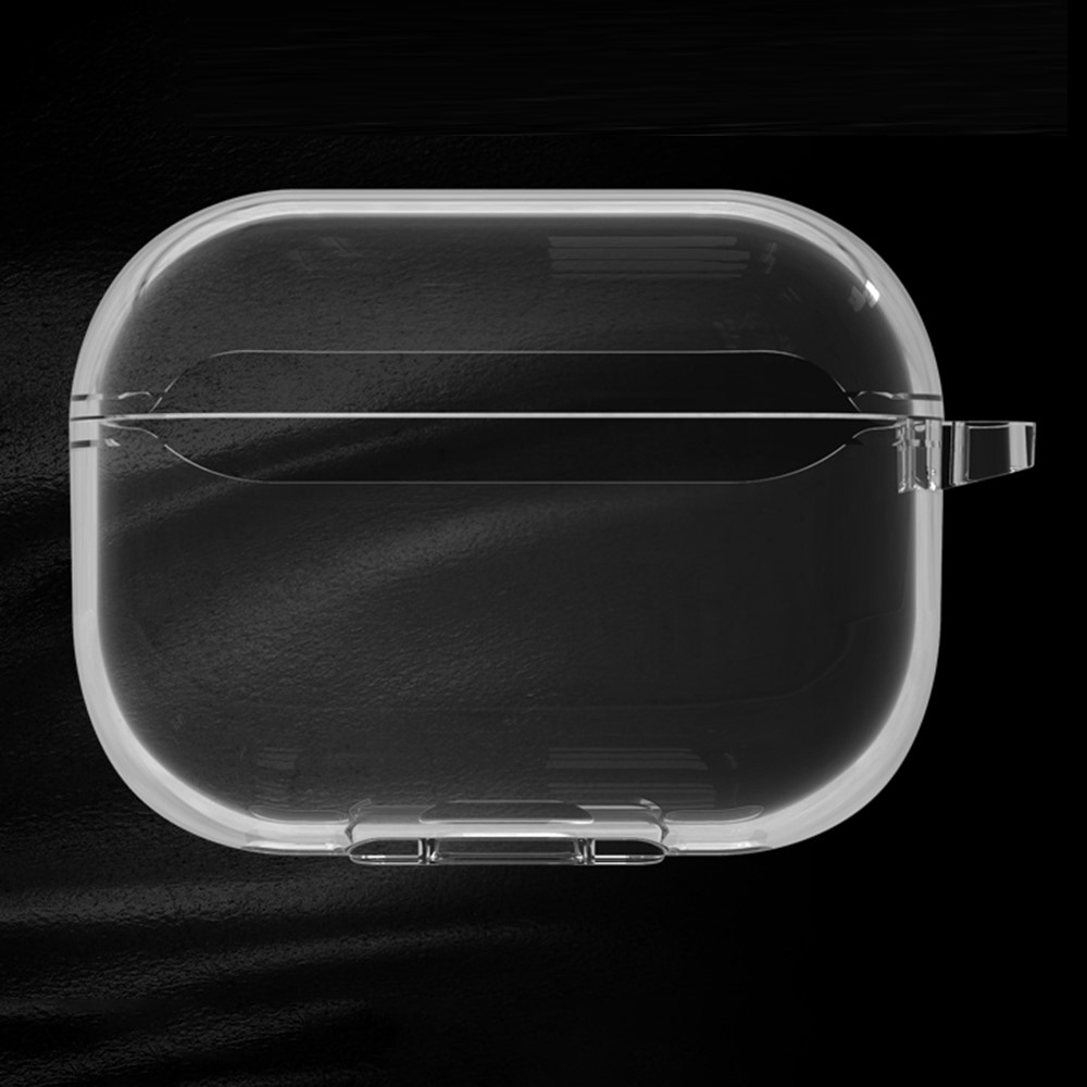 AirPods Pro 2 / AirPods Pro / AirPods Pro Silikon Schutzhülle Abdeckung mit Karabinerhaken - Transparent