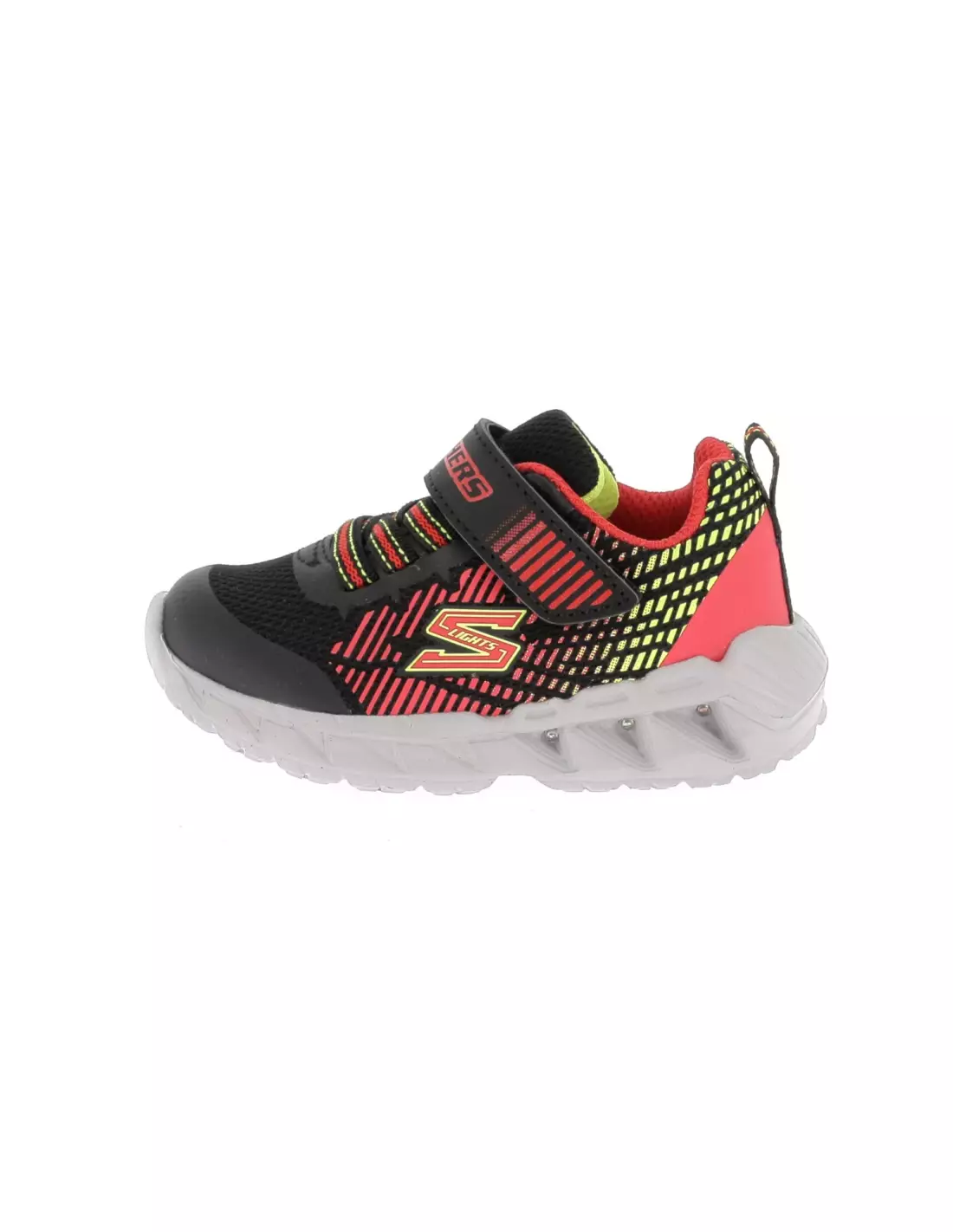 SKECHERS MAGNA LIGHTS GRUX - Baskets BLACKREDLIME