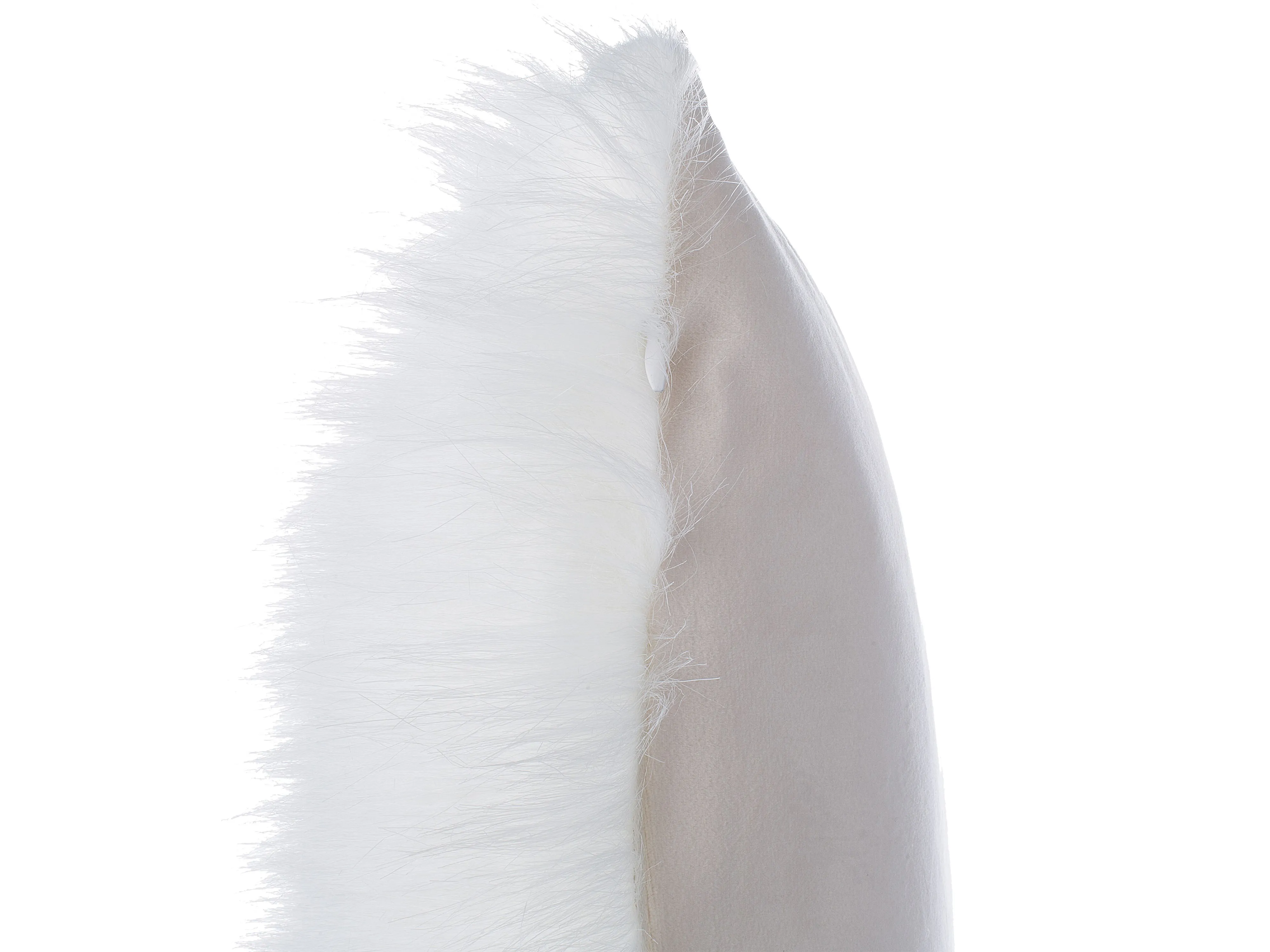 Set van 2 sierkussens DAISY Nepbont 45 x 45 cm Lichtbeige effen