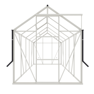 Royal Well Kate III kweekkas aluminium wit 6,0 m²