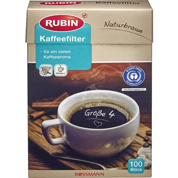 Rubin Kaffeefilter Gr.4 / 100 naturb