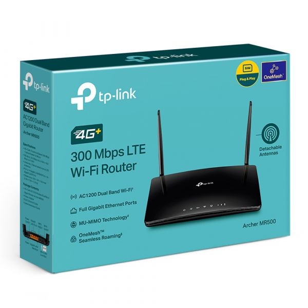 Router TP-Link AC1200 300Mbps 4G LTE Cat6 Gigabit - Archer MR500