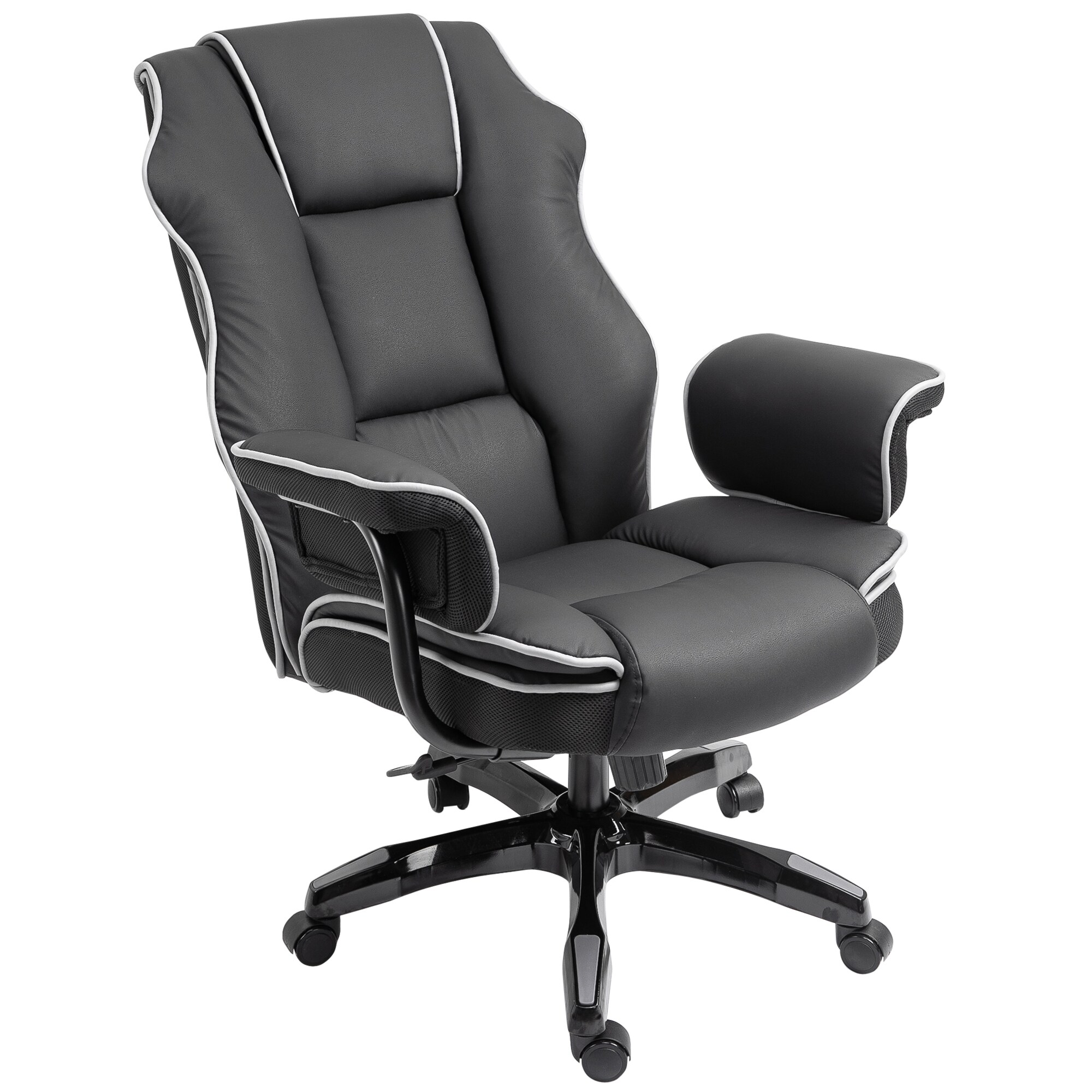 Vinsetto Bürostuhl  ergonomisch schwarz 66,5 x 55 x 123-129 cm (BxLxH)